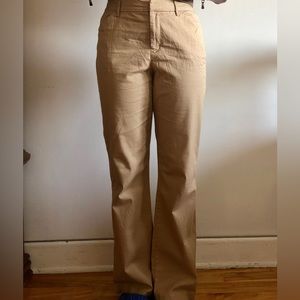 Beige brown straight pants